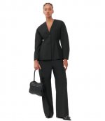 Butterfly Top Handle Black Shoulder Bag