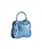Butterfly Blue Curacao Metallic Small Crossbody Bag