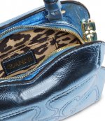 Butterfly Blue Curacao Metallic Small Crossbody Bag