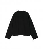Crewneck Wide Raw Edge New Diagonal Black Stone+Darkened Blk Sweter