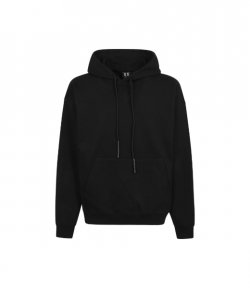 Hoodie Coulisse New Diagonal Black+44 Solid Risk Red