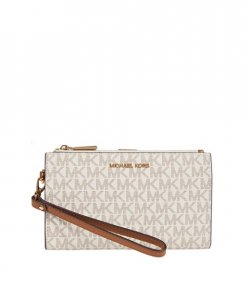 Jet Set Vanilla DBLZP Wristlet Wallet