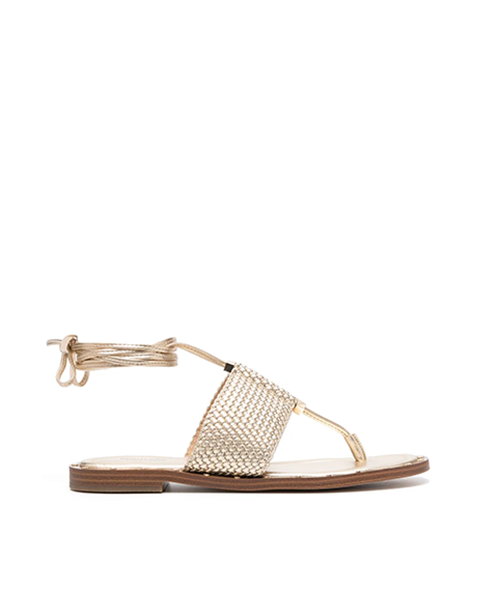Jagger Pale Gold Flat Sandal