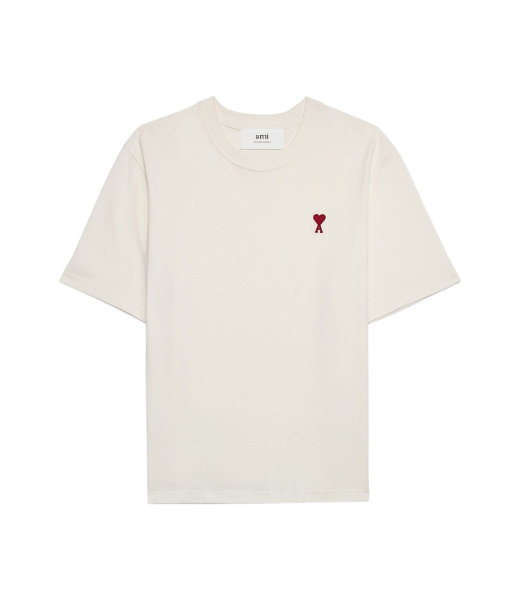 Red Ami De Coeur White Cotton T Shirt