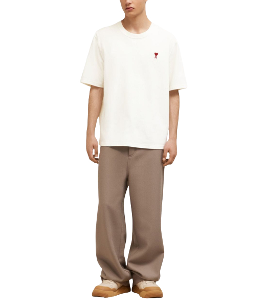 Red Ami De Coeur White Cotton T Shirt