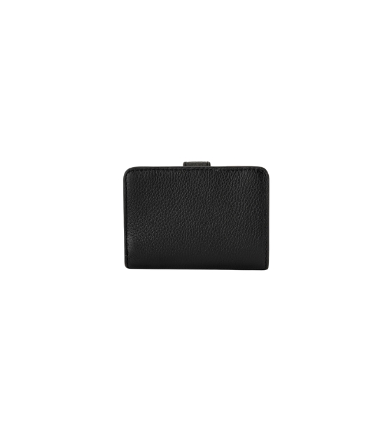 Scarlett Black Leather Sm Tab Pocket Wallet