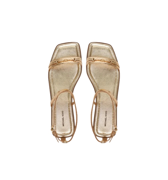 Lena Pale Gold Flat Sandal