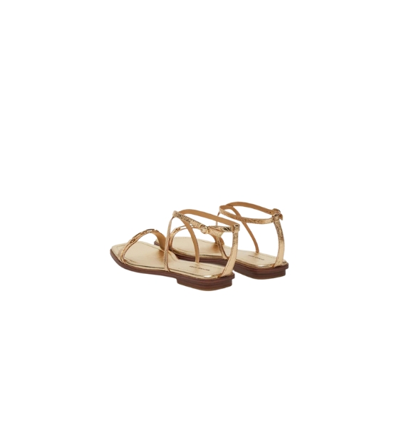 Lena Pale Gold Flat Sandal