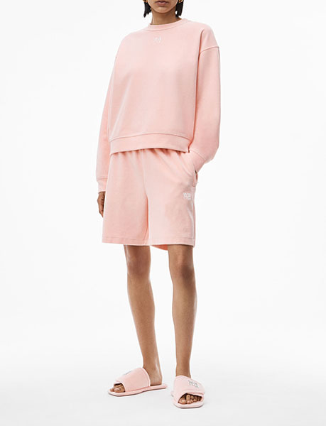 Boy Sweatshort Baby Pink With Hotfix Logo