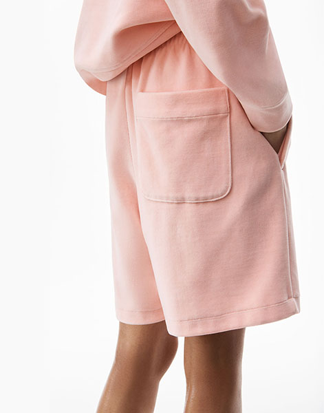 Boy Sweatshort Baby Pink With Hotfix Logo