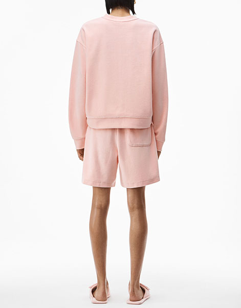Boy Sweatshort Baby Pink With Hotfix Logo