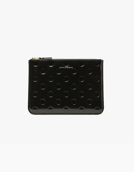 Black Polka Dots Embossed Wallet