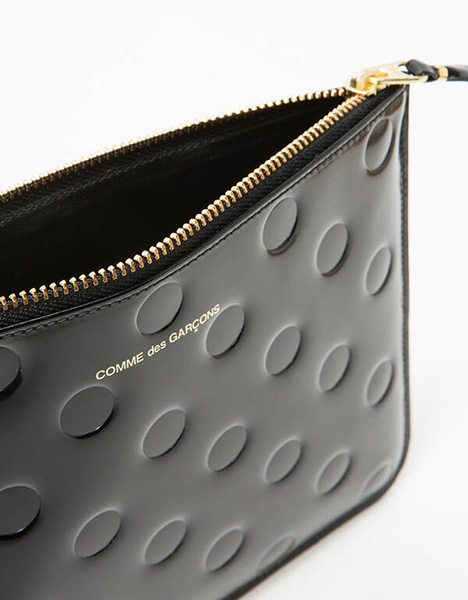 Black Polka Dots Embossed Wallet