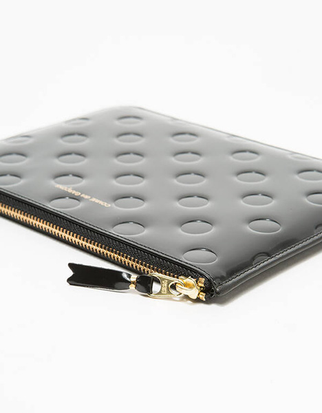 Black Polka Dots Embossed Wallet
