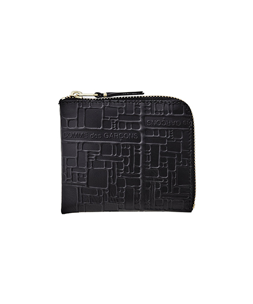 Embossed Logotype Black Wallet