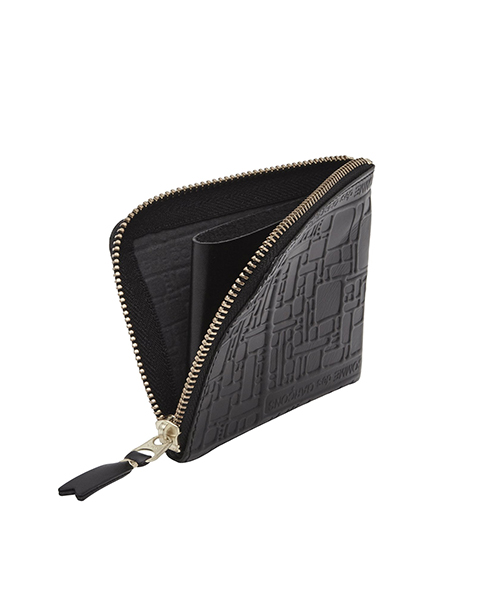 Embossed Logotype Black Wallet