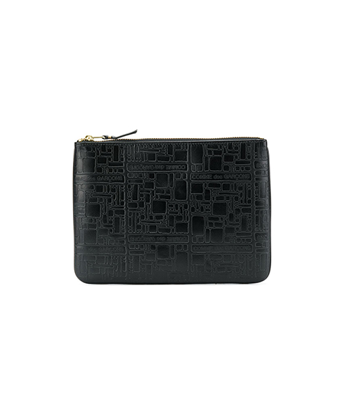 Embossed Logotype Black Wallet