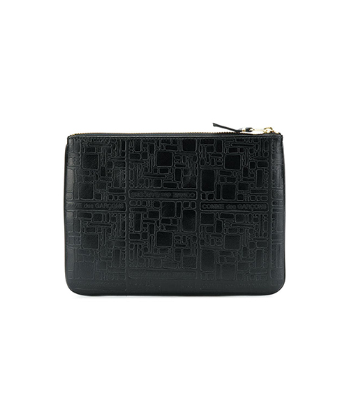 Embossed Logotype Black Wallet