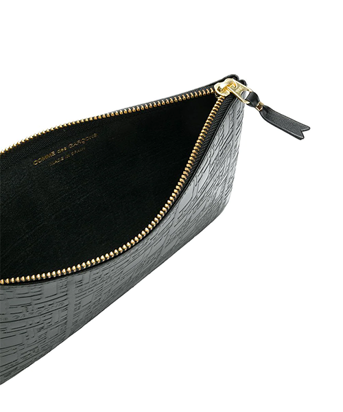 Embossed Logotype Black Wallet