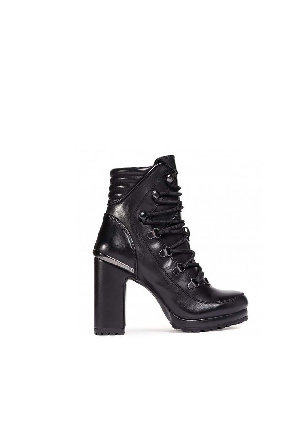 Recycled Leather Lace Up Ankle Boot