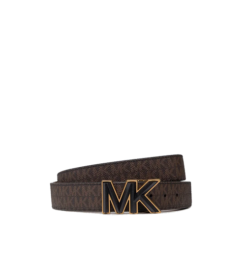 34MM Luggage Brown/Logo Reversible Belt