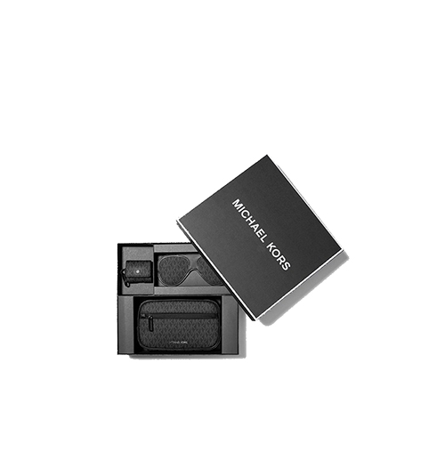 Black Logo Flight Travel Box Kit