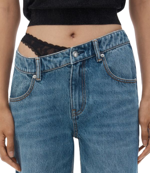 Dip Side Vintage Medium Indigo Jean Lace Undie