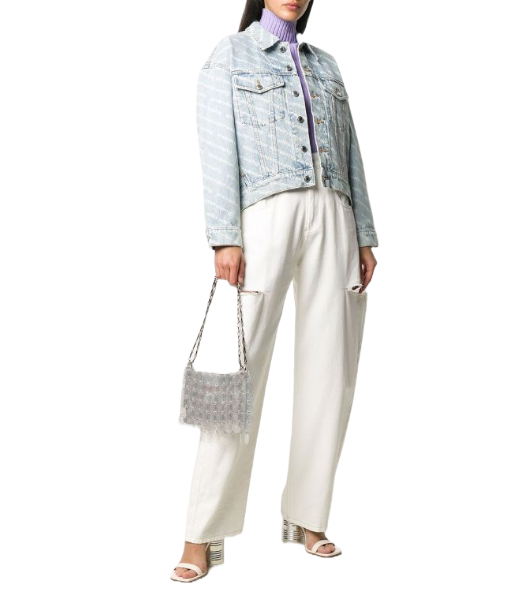 Falling Back Pebble Bleach WLogo Print Jacket