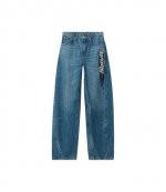 Tumbled Medium Indigo Ballon Jean Embroidered Logo