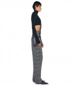Black Cropped Slim Fit Long Sleeve Turtle Top