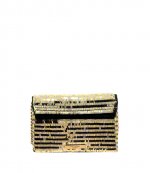 Black GoldMini Kensington Flap Sequin Bag