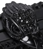 Black Crystal Kensington Clutch Satin