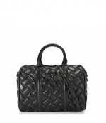 Kensington Black Boston DR Leather Satchel Bag