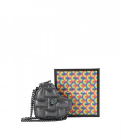 Micro Heart Crossbody DR Gunmetal synthetic