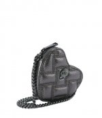 Micro Heart Crossbody DR Gunmetal synthetic