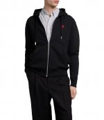 Red Ami De Coeur Zipped Hoodie