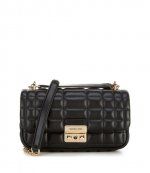 Tribeca Black SM Conv Chain Shldr Leather Handbag