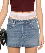 Mini Vintade Medium Indigo Skirt Prestyle Hotfix Mesh Undie