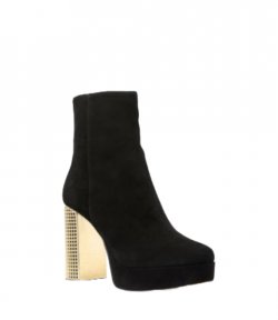 Maxime Platform Black Suede Bootie