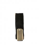Maxime Platform Black Suede Bootie