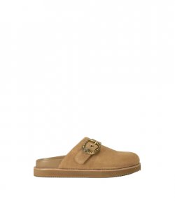 Mayfair Casual Tan Suede Flats Mules