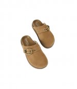 Mayfair Casual Tan Suede Flats Mules