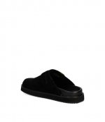 Mayfair Casual Black Suede Flats Mules