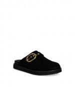 Mayfair Casual Black Suede Flats Mules
