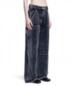 High Wasted Washed Slate Pant With Panel Detail
