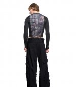 Distressed Black Cargo Pants