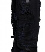 Distressed Black Cargo Pants