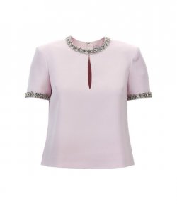 Pink Satin Empellished Top