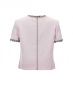 Pink Satin Empellished Top