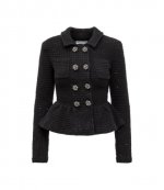 BlackTextured Knit Perlum Jacket